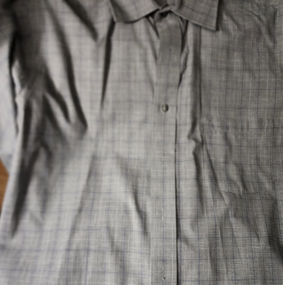Donald J Trump Windowpane 16.5 34/35 Dress Shirt